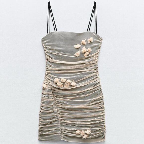 Zara floral tulle dress - Picture 4 of 9